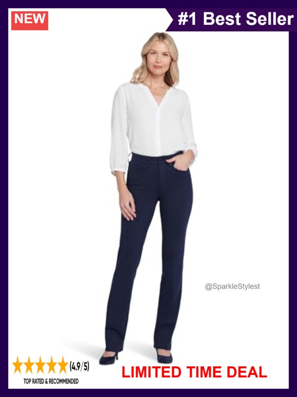 Marilyn Straight Ponte Pants with Lift Tuck Technology